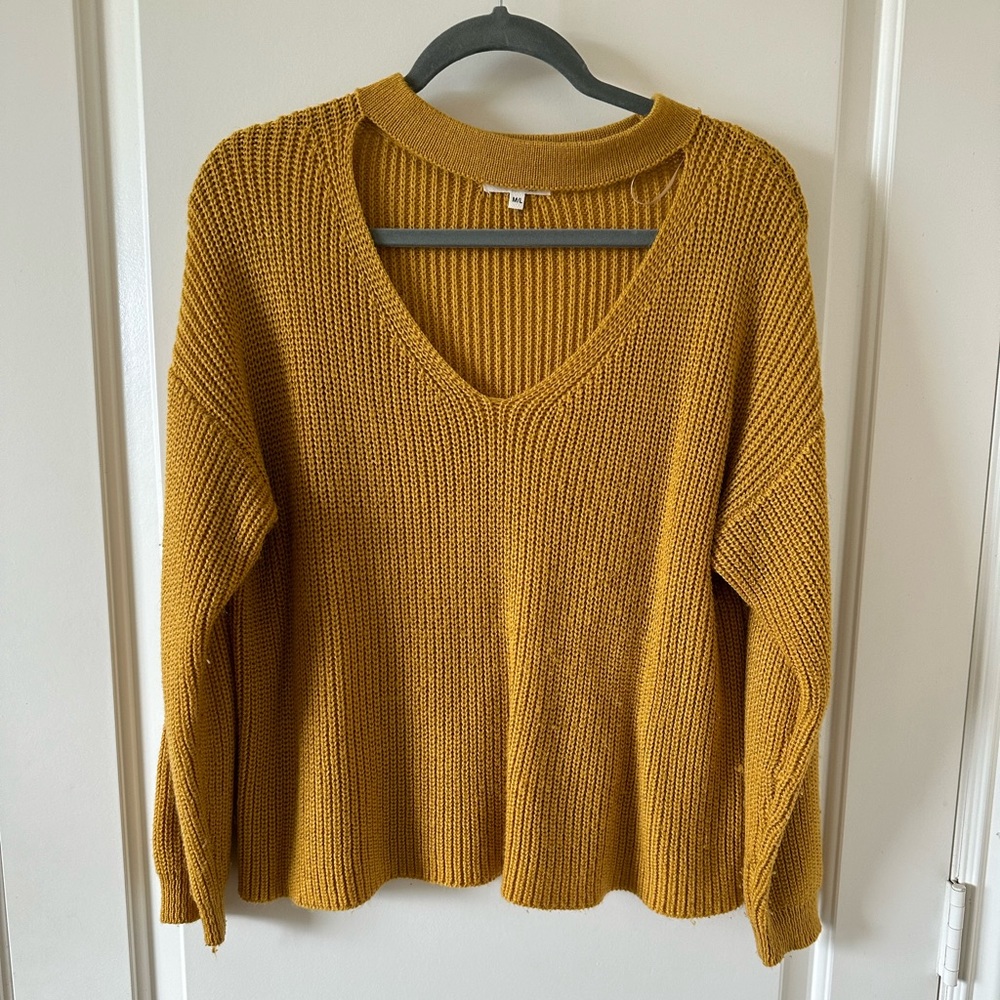 Vneck yellow sweater